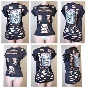 Blind Witness Custom Distressed Cutout Graphic Tee